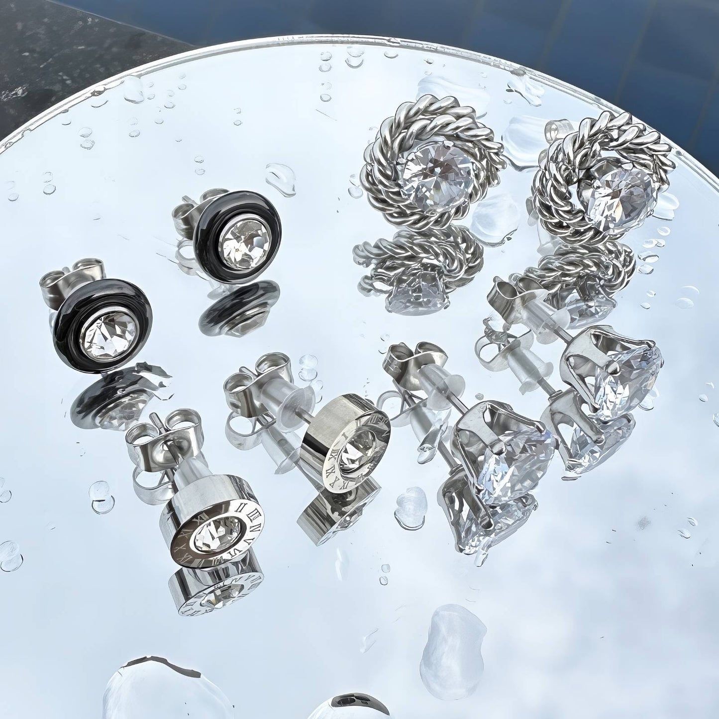 Aretes plata SS en circulos