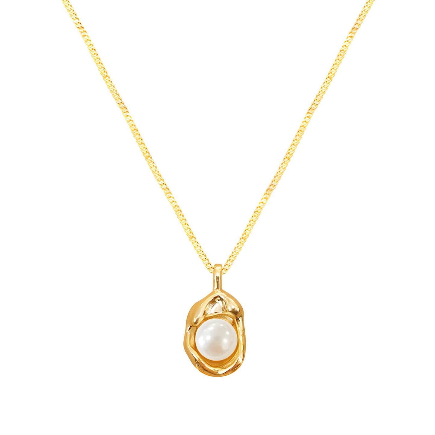 Cadena con perla en oro SS