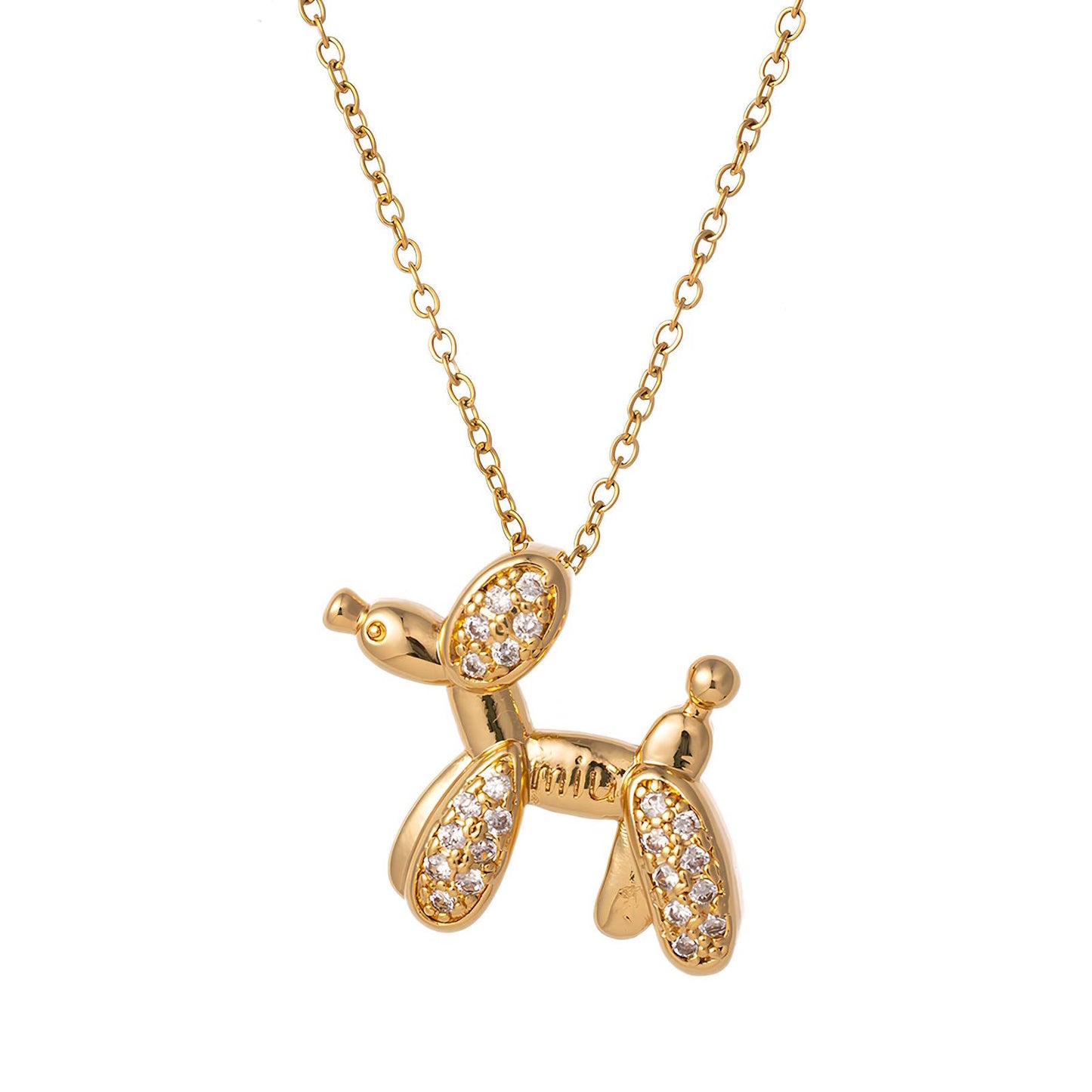 Cadena con perrito en oro SS