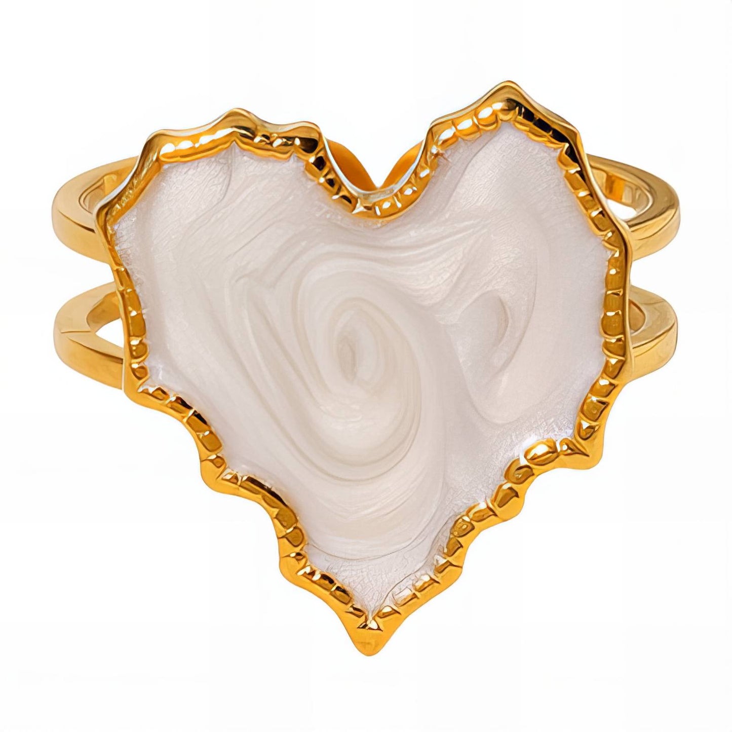 Sortija Corazon Blanco SS Ajustable