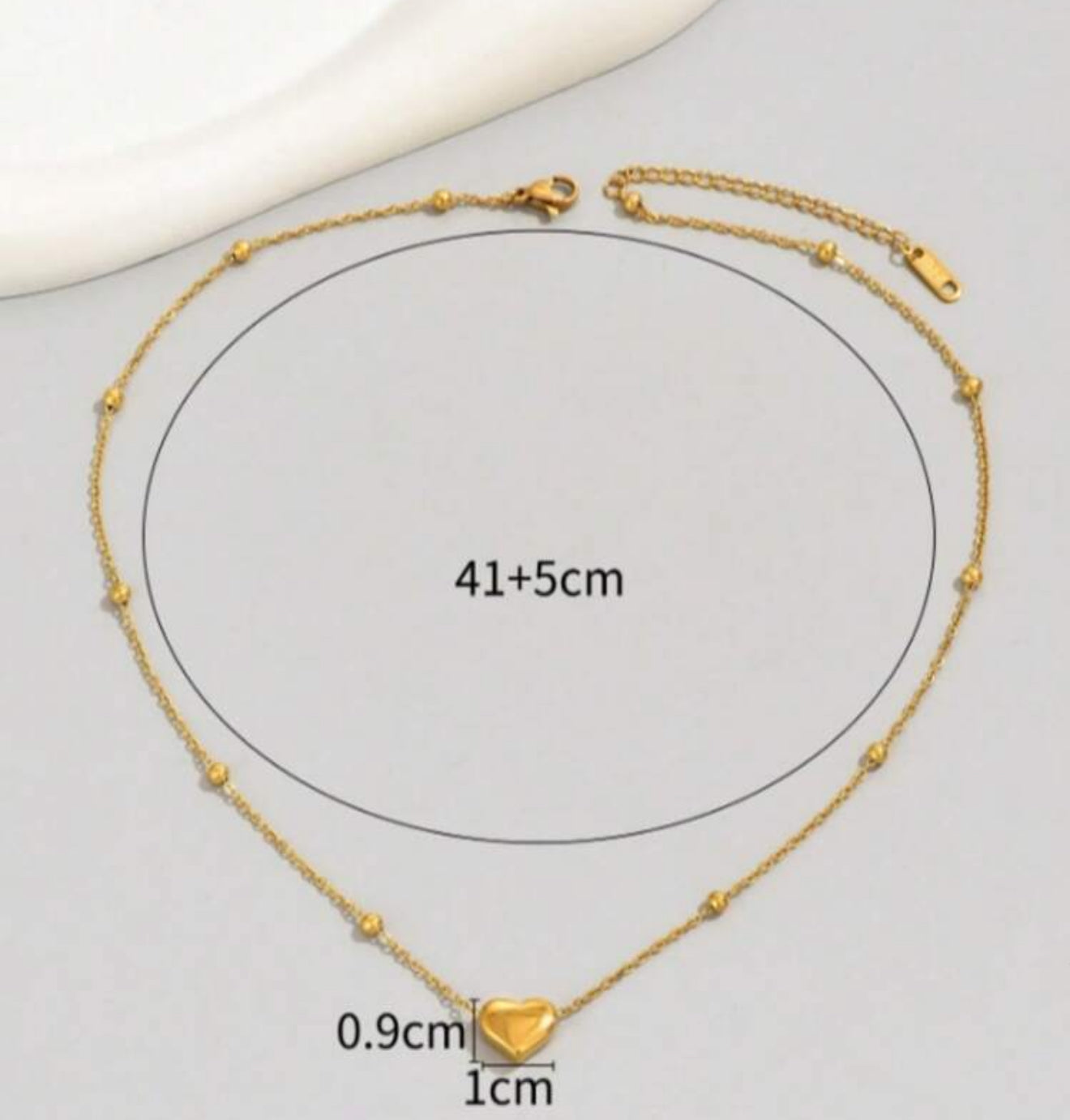 Cadena Corazon en oro SS