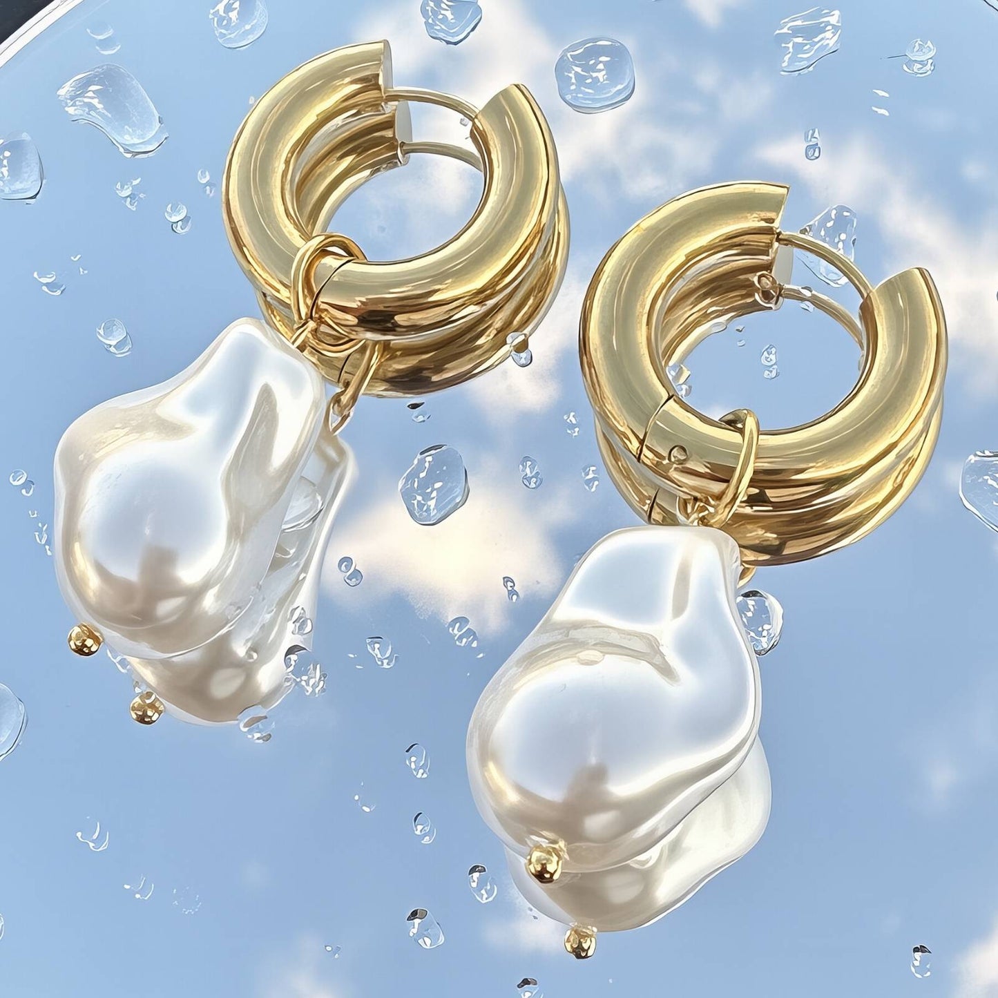 Aretes SS ORO con perla