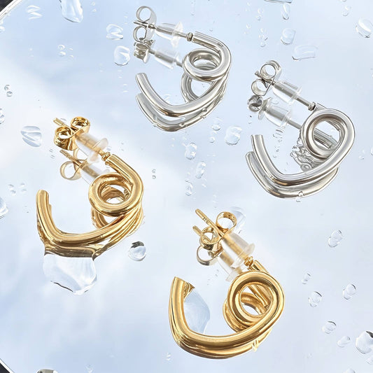 Aretes corazón en plata SS