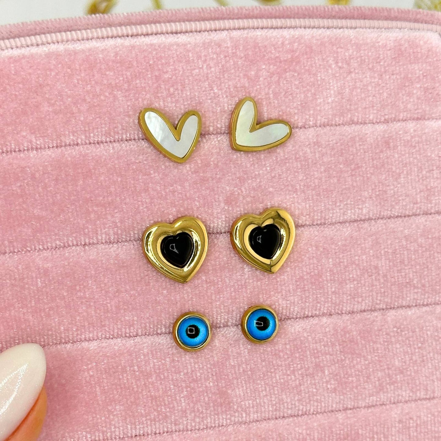 Aretes Love Hearts SS Oro