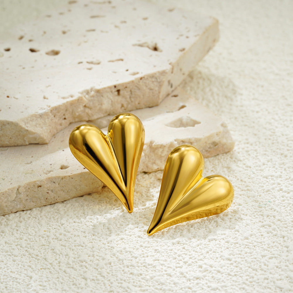 Stainless Steel Earrings 18K Gold