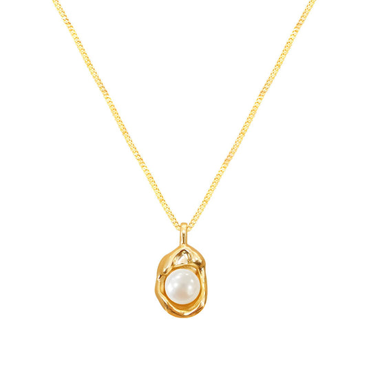 Cadena con perla en oro SS