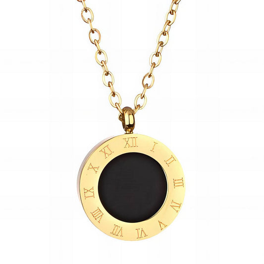 Cadena con Circulo reversible oro SS