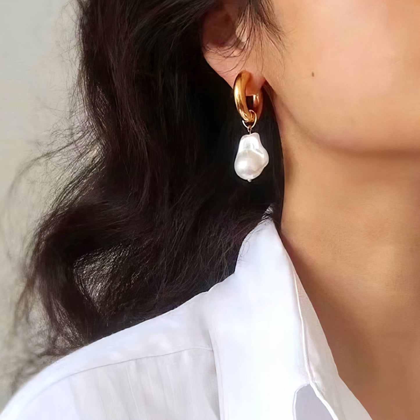 Aretes SS ORO con perla