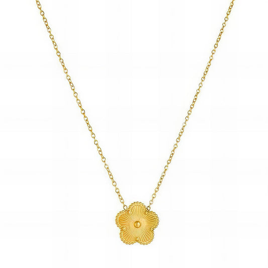 Cadena con flor en oro SS