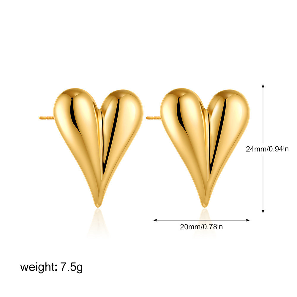 Stainless Steel Earrings 18K Gold