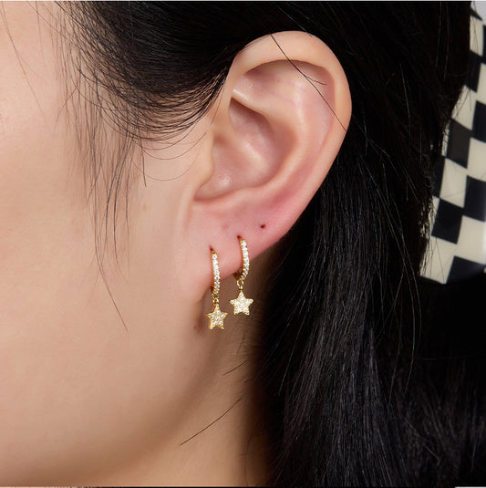 Star Earrings Sterling Silver